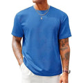 Runcati Men'S Casual T-Shirts Short Sleeve Crewneck Summer Stretchy Shirt Textured Jacquard Tops Streetwear Menswear Soft Tshirt Breathable