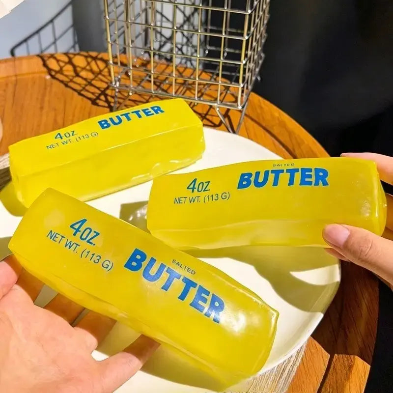 Moldable Butter Bar Squishy, Vaseline Filled Moldable Squeeze Fidget Toy, Stress Relief Vent Decompression Squishy Toy, Sensory Squishies